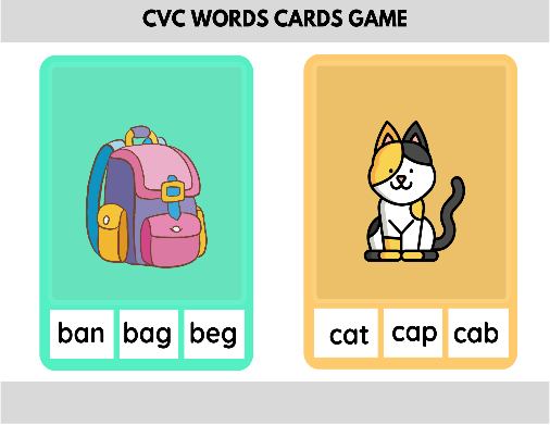 CVC WORDS CARDS GAME