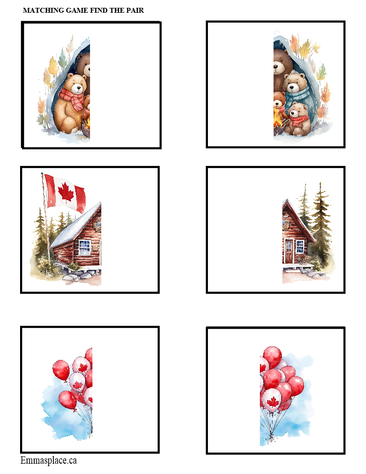 matching game cards Canada
