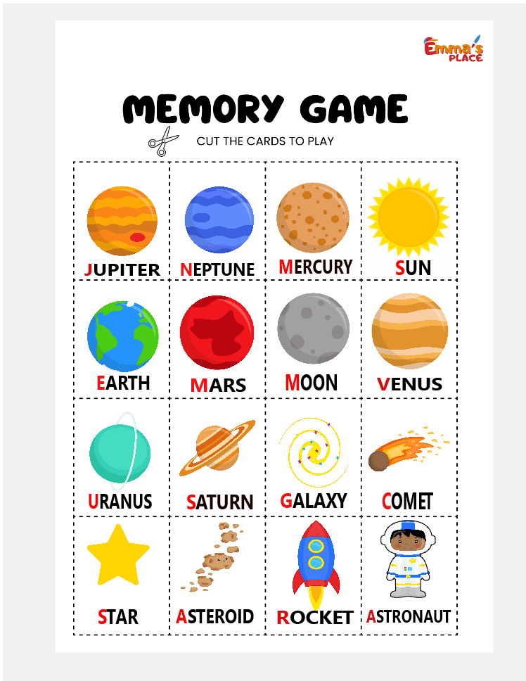 MEMORY GAME SPACE