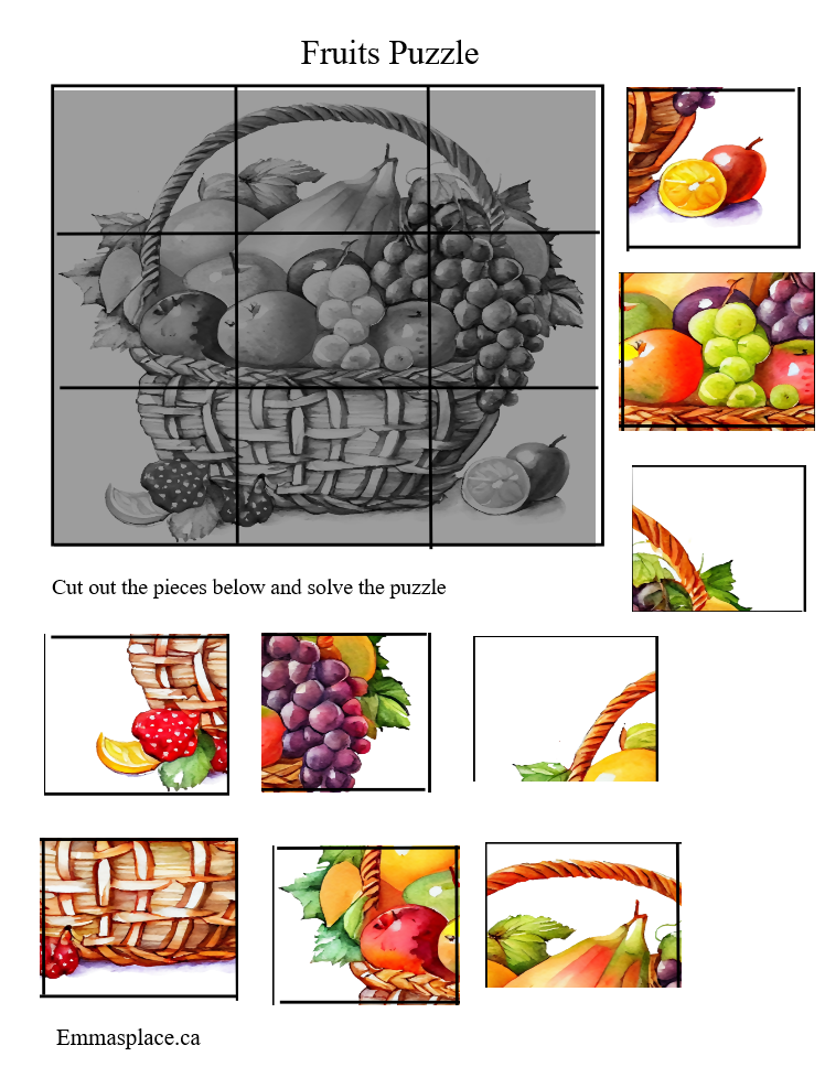 SHADOW PUZZLE FRUITS