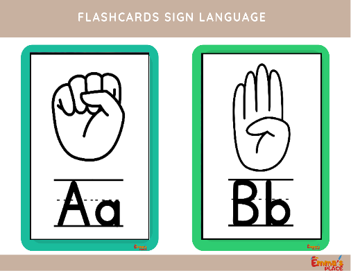 FLASHCARD SIGN LANGUAGE